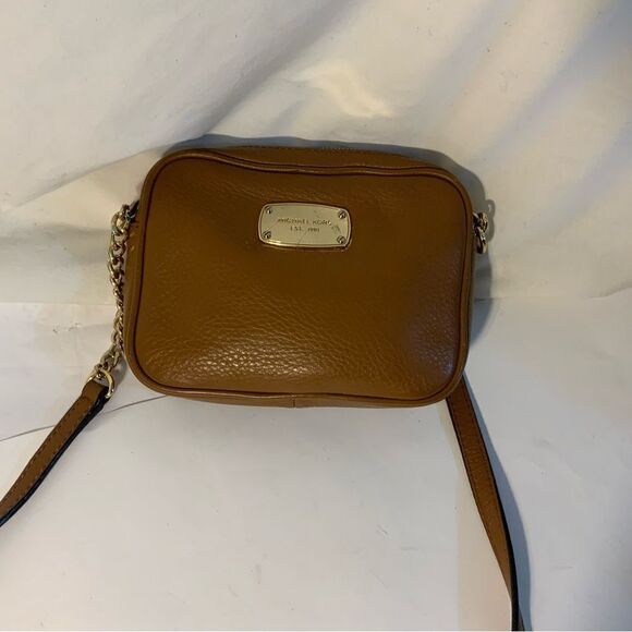 MICHAEL KORS Brown Pebble Leather Mini Crossbody  Bag - Picture 3 of 12